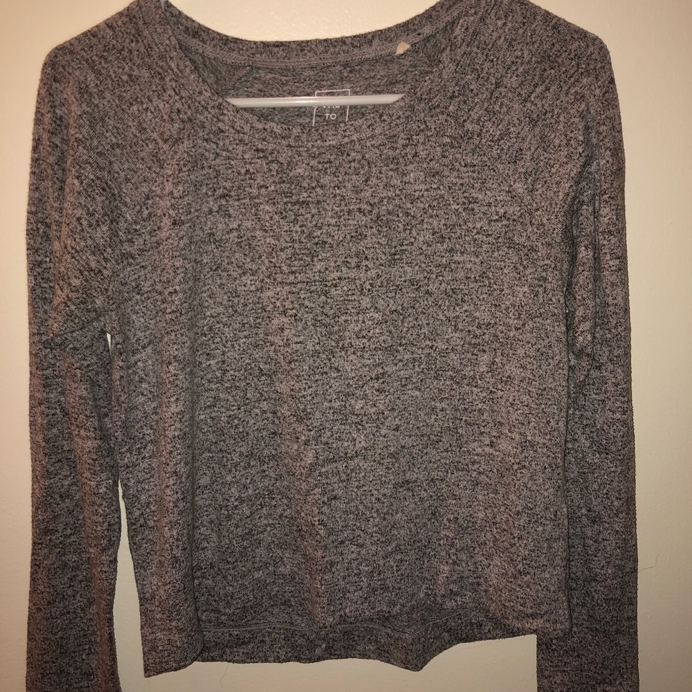Speckled Long Sleeve Crop Top